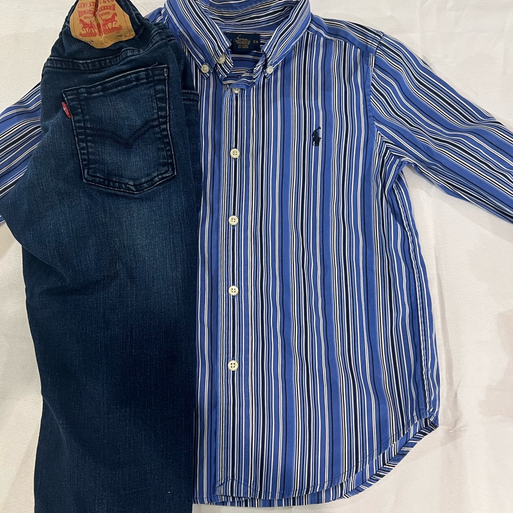 Boys Levi’s and Polo shirt